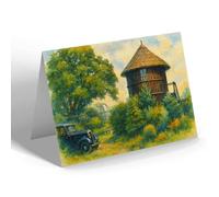 NOTELET - The Silo. The Wagon Shed, Horley - Vintage Art Style