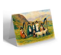 NOTELET - The Snowdonia Harp Choir - Vintage Art Style