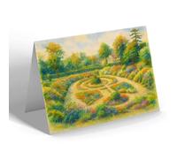 NOTELET - The Sunk Gardens, Peterborough - Vintage Art Style