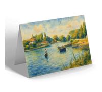 NOTELET - The Thames at Weybridge - Vintage Art Style