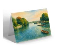 NOTELET - The Thames from the Weir, Reading - Vintage Art Style