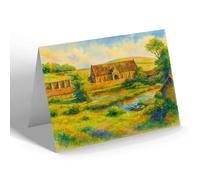 NOTELET - The Tithe Barn, Abbotsbury - Vintage Art Style