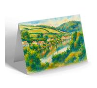 NOTELET - The Valley, Noss Mayo - Vintage Art Style