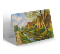 NOTELET - The Village, Ashton Keynes - Vintage Art Style