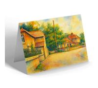 NOTELET - The Village Hall, Ballabeg - Vintage Art Style