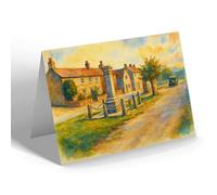 NOTELET - The War Memorial, Great Longstone - Vintage Art Style