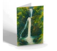 NOTELET - The Waterfall, Spooyt Vane, Kirk Michael - Vintage Art Style