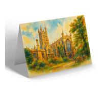NOTELET - The West Front, Gloucester Cathedral - Vintage Art Style