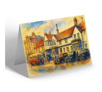 NOTELET - The White Horse Hotel, Dorking - Vintage Art Style