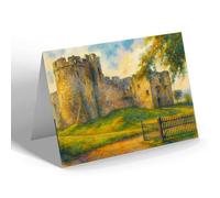 NOTELET - The Wye Valley. Chepstow Castle - Vintage Art Style