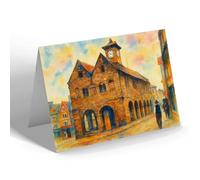 NOTELET - The Wye Valley. The Market House Ross - Vintage Art Style