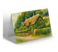 NOTELET - Three Old Maids Cottage Lee (Built 1653) - Vintage Art Style
