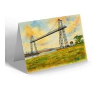 NOTELET - Transporter Bridge, Newport - Vintage Art Style