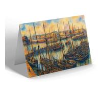 NOTELET - Trawl Basin & Fish Market, Lowestoft (a) - Vintage Art Style