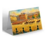 NOTELET - Trooping Of Colour on Horse Guards Parade a - Vintage Art Style