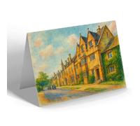 NOTELET - Tudor House, Broadway (a) - Vintage Art Style