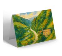 NOTELET - Via Gellia, Matlock - Vintage Art Style