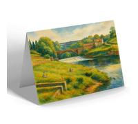 NOTELET - Viaduct, River Avon, Larkhall - Vintage Art Style