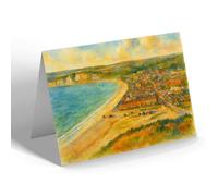 NOTELET - View from East Cliffs, Seaton (b) - Vintage Art Style