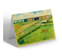 NOTELET - View of Croydon Airport - Vintage Art Style
