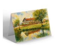 NOTELET - Village Pond & Estate Office, Thorpeness - Vintage Art Style