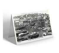NOTELET - Vintage Cornwall - The Inner Harbour from West Quay, Mevagissey