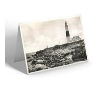 NOTELET - Vintage Dorset - The Lighthouse from the Beach, Portland Bill