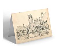 NOTELET - Vintage Isle of Wight - Old Cottages & Church, Godshill