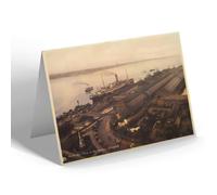 NOTELET - Vintage Lancashire - Bird's Eye View Of the Mersey, Liverpool b