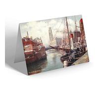 NOTELET - Vintage Lincolnshire - The River and Bridge, Boston