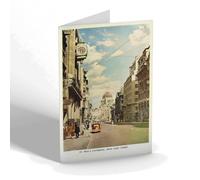 NOTELET - Vintage London - St. Paul's Cathedral from Fleet Street (b)