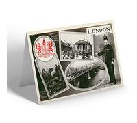 NOTELET - Vintage London - Three Views & Policeman