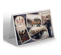 NOTELET - Vintage London - Three Views & Policeman (b)