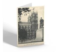 NOTELET - Vintage London - Westminster Abbey and Statue of Abraham Lincoln