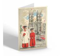 NOTELET - Vintage London - Westminster Abbey and Two Choristers