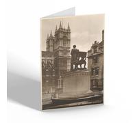 NOTELET - Vintage London - Westminster Abbey. Statue of Abraham Lincoln