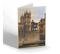 NOTELET - Vintage London - Westminster Abbey. Statue of Abraham Lincoln b