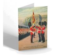 NOTELET - Vintage Military - The Coldstream Guards taking over the Colour