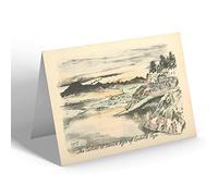 NOTELET - Vintage Scotland - Cuillins at Sunrise, Kyle of Lochalsh, Skye