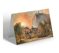 NOTELET - Vintage Scotland - Edinburgh Castle from Greyfriar's Church