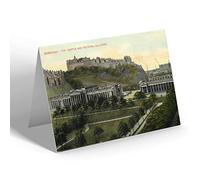 NOTELET - Vintage Scotland - Edinburgh. The Castle and National Galleries