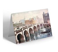 NOTELET - Vintage Scotland - Glasgow Bridge, looking North
