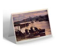 NOTELET - Vintage Scotland - Sunset at the Harbour, Arbroath (b)