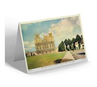 NOTELET - Vintage Somerset - West Front Wells Cathedral Ancient Gate House b
