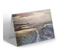 NOTELET - Vintage Sussex - High Tide at Splash Point, Worthing (b)
