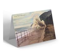 NOTELET - Vintage Wales - A High Tide at Aberystwyth (b)