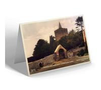 NOTELET - Vintage Wales - Church and Lych Gate, Llanbadarn Fawr (b)
