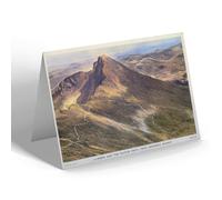 NOTELET - Vintage Wales - Lliwedd & the Watkin Path, from Snowdon Summit b