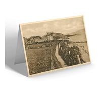 NOTELET - Vintage Wales - The Cliff Walk and Castle, Criccieth