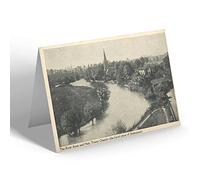 NOTELET - Vintage Warwickshire - The River Avon & Holy Trinity Church
